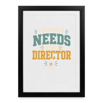 Head of the daycare center, head of the preschool - Framed poster (27 × 37 cm) - black - Front