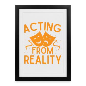 Jeu d’acteur de théâtre musical de Reality Theater Design - Affiche encadrée (27 × 37 cm) - noir - Devant