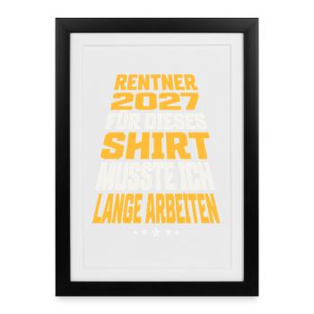 Pensioners 2027 - Framed poster (27 × 37 cm) - black - Front