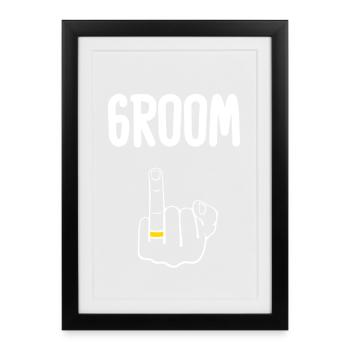 Edgy Groom Ring - Framed poster (27 × 37 cm) - black - Front
