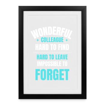 Wonderful Colleague Gift - Framed poster (27 × 37 cm) - black - Front