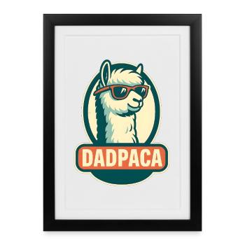Dadpaca No Probllama - Affiche encadrée (27 × 37 cm) - noir - Devant
