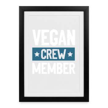 Vegan Crew - Affiche encadrée (27 × 37 cm) - noir - Devant