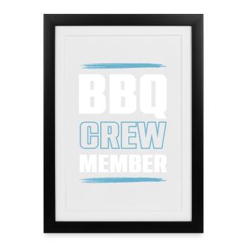 Équipe de barbecue - Affiche encadrée (27 × 37 cm) - noir - Devant