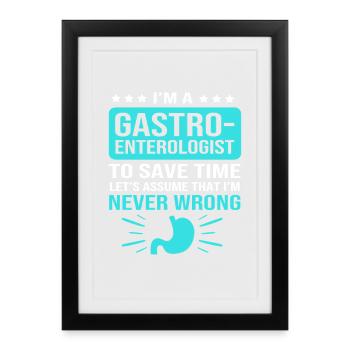 Gastro-entérologie - Affiche encadrée (27 × 37 cm) - noir - Devant