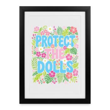 Mois de la Fierté LGBTQ - Protégez les poupées - Affiche encadrée (27 × 37 cm) - noir - Devant
