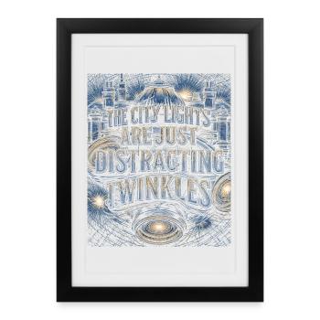 Don d’astrologie de la constellation céleste - Affiche encadrée (27 × 37 cm) - noir - Devant