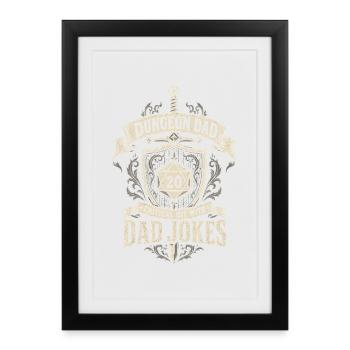 Fantasme Papa Blague Dad Dice Shirt - Affiche encadrée (27 × 37 cm) - noir - Devant