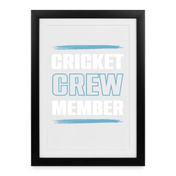 Équipe de cricket - Affiche encadrée (27 × 37 cm) - noir - Devant