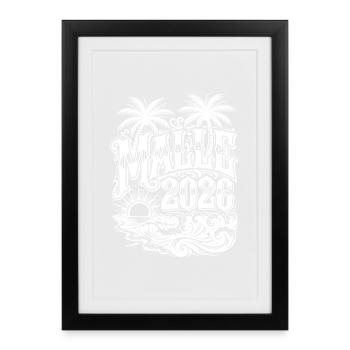 Malle 2026 - Affiche encadrée (27 × 37 cm) - noir - Devant