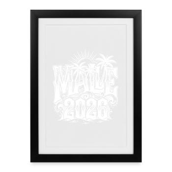 Malle 2026 - Affiche encadrée (27 × 37 cm) - noir - Devant