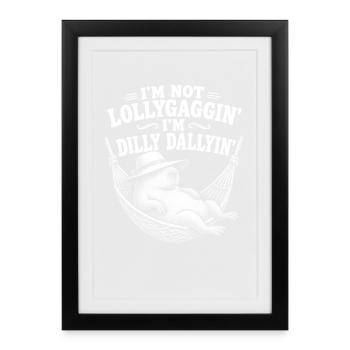 Je ne traîne pas, je traîne, Capybara ! - Affiche encadrée (27 × 37 cm) - noir - Devant
