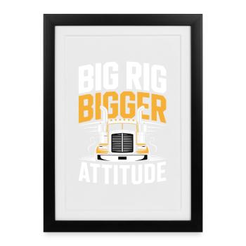 Truckers For Trucks Drivers Trucks Professional Drivers - Framed poster (27 × 37 cm) - black - Front
