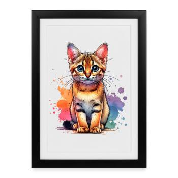 Savannah Cat Gift - Framed poster (27 × 37 cm) - black - Front
