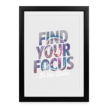 Find Your Focus In the Stars - Framed poster (27 × 37 cm) - black - Front