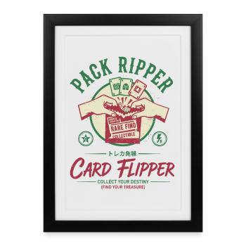 Pack Ripper Card Flipper Rare Find Collectible - Framed poster (27 × 37 cm) - black - Front