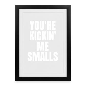 Pregnant mother, you kick me, Smalls, funny - Framed poster (27 × 37 cm) - black - Front