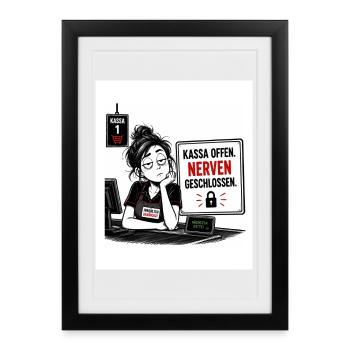 Innerlich gekündigt  - Gerahmtes Poster (27 × 37 cm) - Schwarz - Vorne