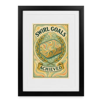 Swirl goals achieved | Soapmaking - Framed poster (27 × 37 cm) - black - Front