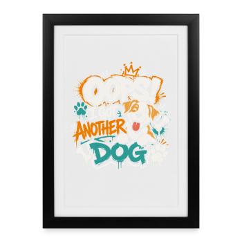 Oups, j’ai encore un chien ! - Affiche encadrée (27 × 37 cm) - noir - Devant