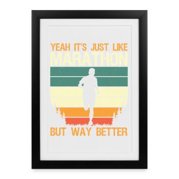 Funny XC Running Runner Gifts Unique Edition - Framed poster (27 × 37 cm) - black - Front