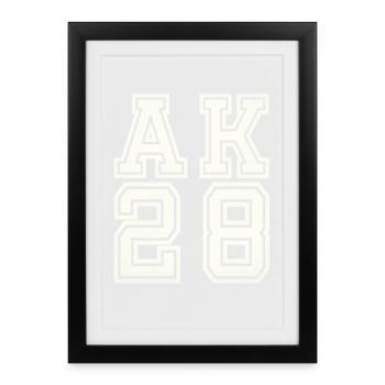 AK28 - Affiche encadrée (27 × 37 cm) - noir - Devant