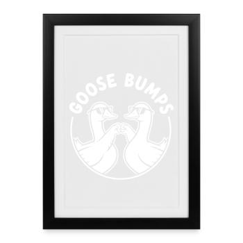 Goose Bumps Duck Duo - Framed poster (27 × 37 cm) - black - Front