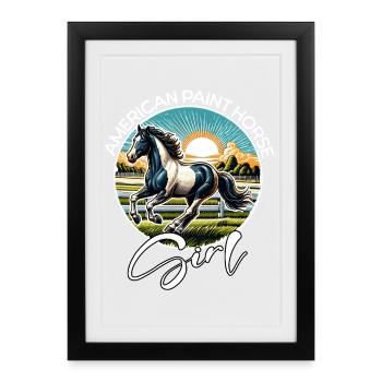 Paint Horse Girl Paint Horse - Framed poster (27 × 37 cm) - black - Front