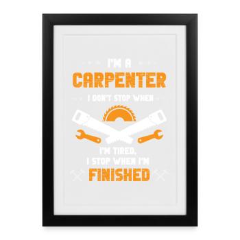 Proud Carpenter - Framed poster (27 × 37 cm) - black - Front
