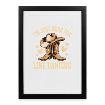 Line Dancer Line Dance Line Dancing Gift - Framed poster (27 × 37 cm) - black - Front