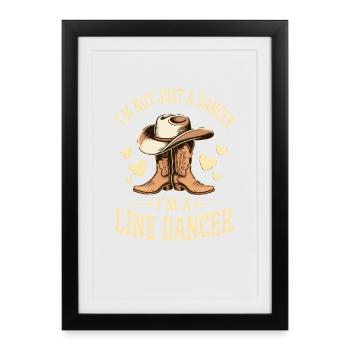 Line Dancer Line Dance Line Dancing Gifts - Framed poster (27 × 37 cm) - black - Front