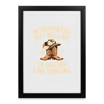 Line Dance Line Dancing Gifts - Framed poster (27 × 37 cm) - black - Front