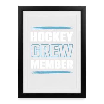 Hockey Crew - Affiche encadrée (27 × 37 cm) - noir - Devant