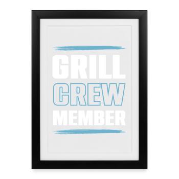 Équipe de grillades - Affiche encadrée (27 × 37 cm) - noir - Devant