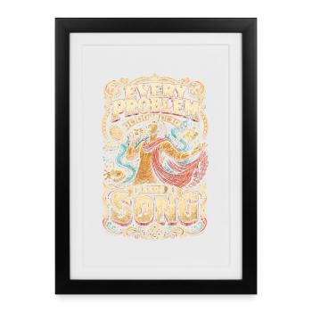 Bollywood : Chaque problème a besoin d’une chanson - Affiche encadrée (27 × 37 cm) - noir - Devant