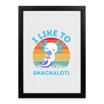Kawaii Snackheld Bubble Tea - Framed poster (27 × 37 cm) - black - Front