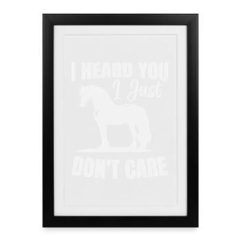 Percheron, ich höre dich, Reitsport, Pferdereit. - Gerahmtes Poster (27 × 37 cm) - Schwarz - Vorne