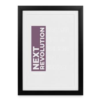 Révolution industrielle anti-IA - Affiche encadrée (27 × 37 cm) - noir - Devant