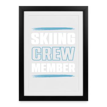 Équipe de ski - Affiche encadrée (27 × 37 cm) - noir - Devant