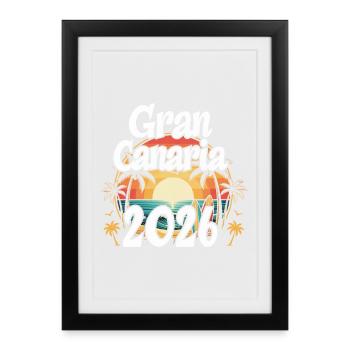 Gran Canaria 2026 - Gerahmtes Poster (27 × 37 cm) - Schwarz - Vorne