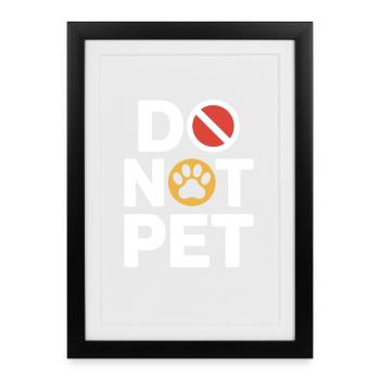 Do Not Pet Introvertiert Abstand Ruhe Anti Social - Gerahmtes Poster (27 × 37 cm) - Schwarz - Vorne