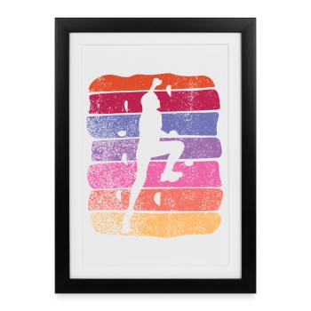 Bloc de bloc de Boulderer - Affiche encadrée (27 × 37 cm) - noir - Devant