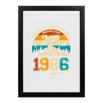 Limited Edition June 1986 Birthday Gift - Framed poster (27 × 37 cm) - black - Front