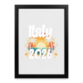 Italy 2026 - Framed poster (27 × 37 cm) - black - Front