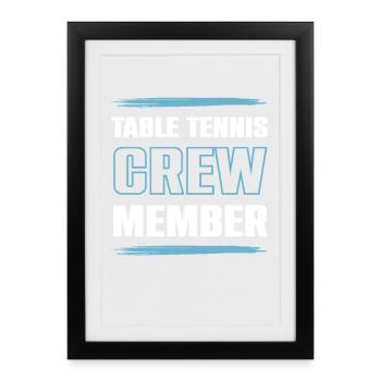 Équipe de tennis de table - Affiche encadrée (27 × 37 cm) - noir - Devant