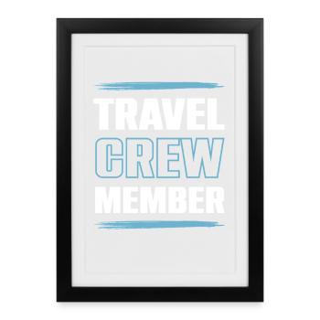 Équipe de voyage - Affiche encadrée (27 × 37 cm) - noir - Devant