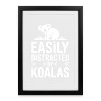 Koala Sayings Koalas Funny Koala Gift - Framed poster (27 × 37 cm) - black - Front