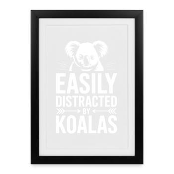 Koala Sayings Koalas Funny Koala Gift - Framed poster (27 × 37 cm) - black - Front