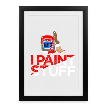 Logo de Peint des Peintures - Affiche encadrée (27 × 37 cm) - noir - Devant
