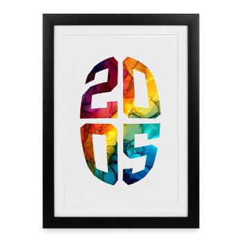 21 JAHRE ALT 2005 21. GEBURTSTAG - Gerahmtes Poster (27 × 37 cm) - Schwarz - Vorne